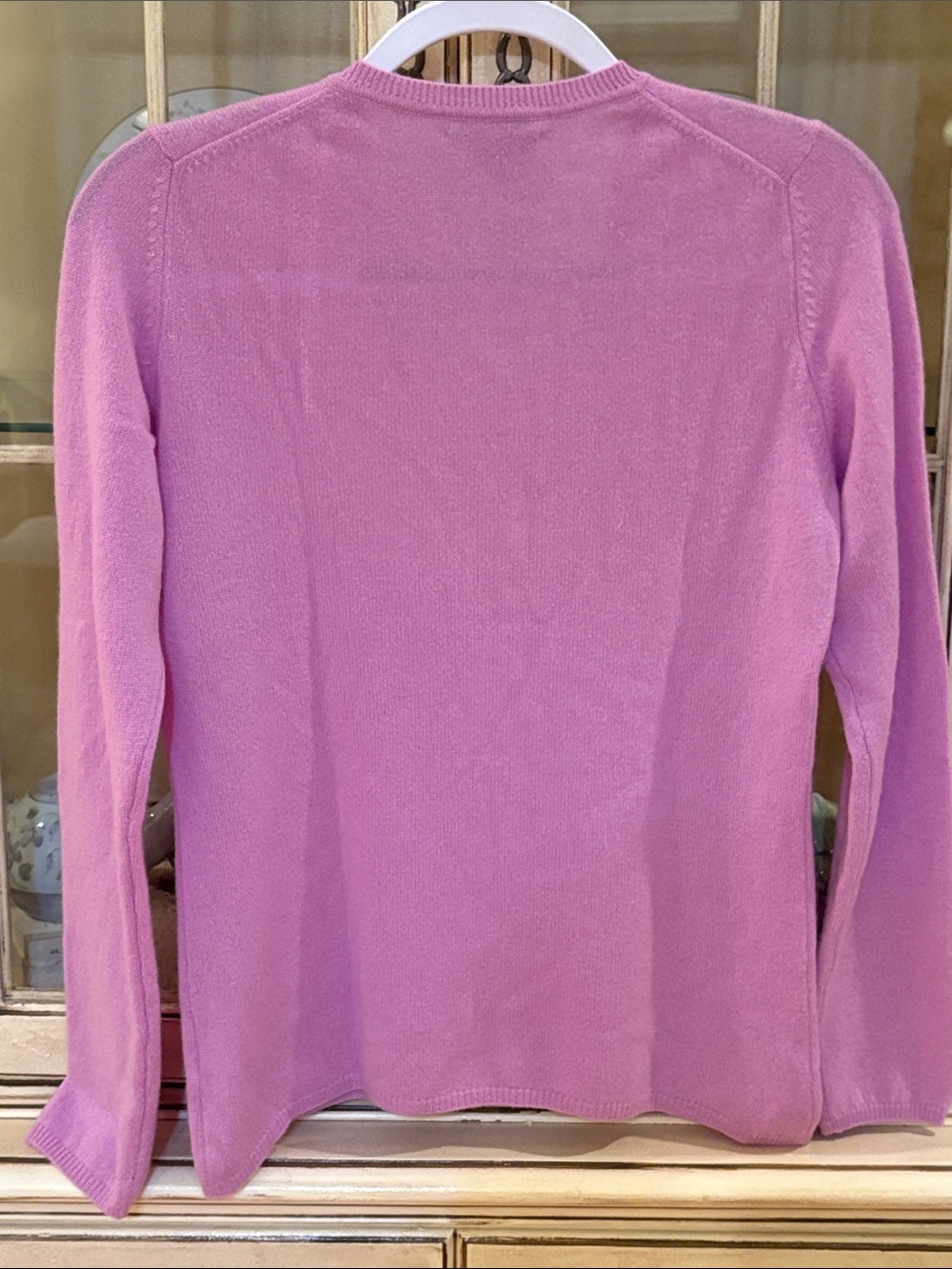 Charter Club Pink V-Neck Cashmere Sweater - Picture 3 of 7
